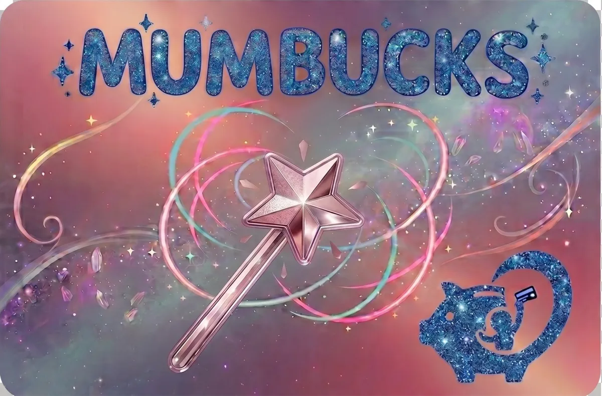 Mum Bucks card — Pink Wand design